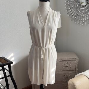 White House black market Elegant White Sleeveless Dress